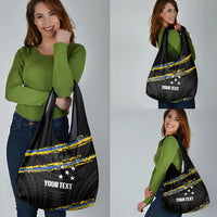 Kings Solomon Islands Football Custom Grocery Bag Come On Solomons Polynesian Grunge Style LT14 - Polynesian Pride