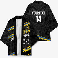 Kings Solomon Islands Football Custom Kimono Come On Solomons Polynesian Grunge Style LT14 - Polynesian Pride