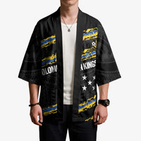 Kings Solomon Islands Football Custom Kimono Come On Solomons Polynesian Grunge Style LT14 - Polynesian Pride