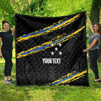 Kings Solomon Islands Football Custom Quilt Come On Solomons Polynesian Grunge Style LT14 - Polynesian Pride