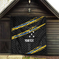 Kings Solomon Islands Football Custom Quilt Come On Solomons Polynesian Grunge Style LT14 - Polynesian Pride