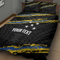 Kings Solomon Islands Football Custom Quilt Bed Set Come On Solomons Polynesian Grunge Style LT14 - Polynesian Pride