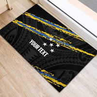 Kings Solomon Islands Football Custom Rubber Doormat Come On Solomons Polynesian Grunge Style LT14 - Polynesian Pride