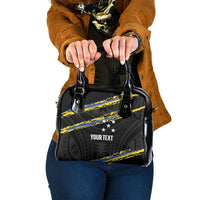 Kings Solomon Islands Football Custom Shoulder Handbag Come On Solomons Polynesian Grunge Style LT14 One Size Black - Polynesian Pride
