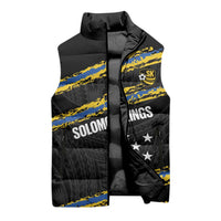 Kings Solomon Islands Football Custom Sleeveless Puffer Jacket Come On Solomons Polynesian Grunge Style LT14 - Polynesian Pride