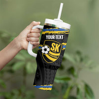 Kings Solomon Islands Football Custom Tumbler With Handle Come On Solomons Polynesian Grunge Style LT14 - Polynesian Pride