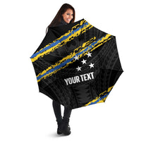 Kings Solomon Islands Football Custom Umbrella Come On Solomons Polynesian Grunge Style
