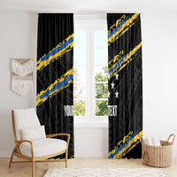 Kings Solomon Islands Football Custom Window Curtain Come On Solomons Polynesian Grunge Style LT14 - Polynesian Pride