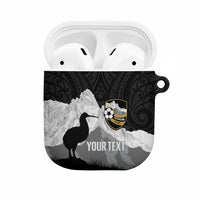 New Zealand South Island Football Custom AirPods Case Aoraki Mount Cook With Kiwi Maori Pattern