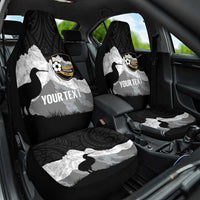 New Zealand South Island Football Custom Car Seat Cover Aoraki Mount Cook With Kiwi Maori Pattern