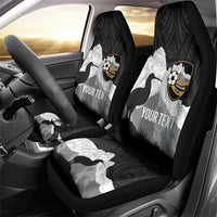 New Zealand South Island Football Custom Car Seat Cover Aoraki Mount Cook With Kiwi Maori Pattern