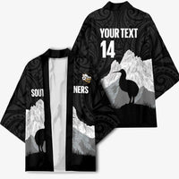 New Zealand South Island Football Custom Kimono Aoraki Mount Cook With Kiwi Maori Pattern