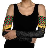 Vanuatu Football Custom Arm Sleeves Go Chiefs Basket-weave Pattern LT14 - Polynesian Pride