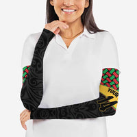 Vanuatu Football Custom Arm Sleeves Go Chiefs Basket-weave Pattern LT14 - Polynesian Pride
