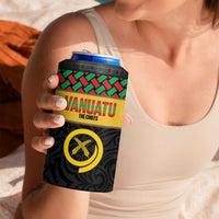 Vanuatu Football Custom 4 in 1 Can Cooler Tumbler Go Chiefs Basket-weave Pattern LT14 - Polynesian Pride