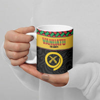Vanuatu Football Custom Ceramic Mug Go Chiefs Basket-weave Pattern LT14 - Polynesian Pride