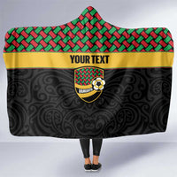 Vanuatu Football Custom Hooded Blanket Go Chiefs Basket-weave Pattern LT14 One Size Black - Polynesian Pride