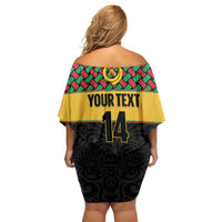 Vanuatu Football Custom Off Shoulder Short Dress Go Chiefs Basket-weave Pattern LT14 - Polynesian Pride