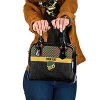 Vanuatu Football Custom Shoulder Handbag Go Chiefs Basket-weave Pattern LT14 One Size Black - Polynesian Pride