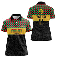 Vanuatu Football Custom Women Polo Shirt Go Chiefs Basket-weave Pattern LT14 - Polynesian Pride