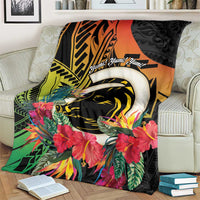 Vanuatu Boar Tusk Yumi Yumi Yumi Blanket Independens Dei Long God Yumi Stanap LT14 - Polynesian Pride