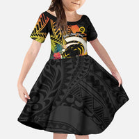 Vanuatu Boar Tusk Yumi Yumi Yumi Family Matching Long Sleeve Bodycon Dress and Hawaiian Shirt Independens Dei Long God Yumi Stanap