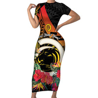 Vanuatu Boar Tusk Yumi Yumi Yumi Family Matching Short Sleeve Bodycon Dress and Hawaiian Shirt Independens Dei Long God Yumi Stanap