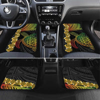 Vanuatu Sand Drawing Turtle Car Mats Happy Independence Day LT14 Set 4pcs Black - Polynesian Pride