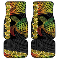 Vanuatu Sand Drawing Turtle Car Mats Happy Independence Day LT14 - Polynesian Pride