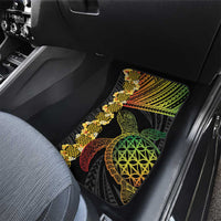 Vanuatu Sand Drawing Turtle Car Mats Happy Independence Day LT14 - Polynesian Pride