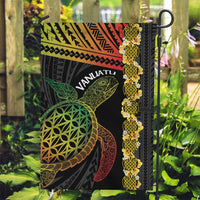 Vanuatu Sand Drawing Turtle Garden Flag Happy Independence Day