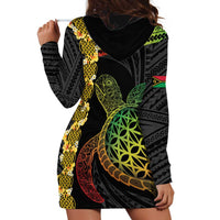 Vanuatu Sand Drawing Turtle Hoodie Dress Happy Independence Day