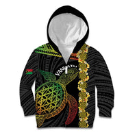 Vanuatu Sand Drawing Turtle Kid Hoodie Happy Independence Day