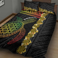 Vanuatu Sand Drawing Turtle Quilt Bed Set Happy Independence Day LT14 - Polynesian Pride