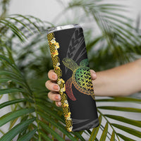 Vanuatu Sand Drawing Turtle Skinny Tumbler Happy Independence Day