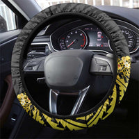 Vanuatu Sand Drawing Turtle Steering Wheel Cover Happy Independence Day LT14 - Polynesian Pride