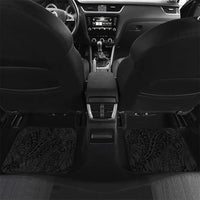 Black Polynesia Car Mats Tribal Pattern Tropical Frangipani LT14 Set 2pcs - Back Black - Polynesian Pride