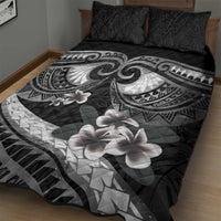 Black Polynesia Quilt Bed Set Tribal Pattern Tropical Frangipani LT14 - Polynesian Pride