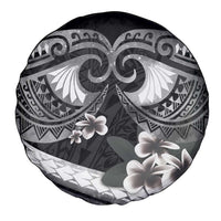 Black Polynesia Spare Tire Cover Tribal Pattern Tropical Frangipani LT14 - Polynesian Pride