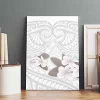 White Polynesia Canvas Wall Art Tribal Pattern Tropical Frangipani LT14 - Polynesian Pride