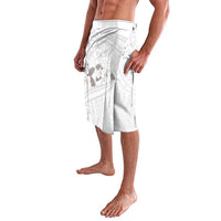 White Polynesia Lavalava Tribal Pattern Tropical Frangipani LT14 - Polynesian Pride