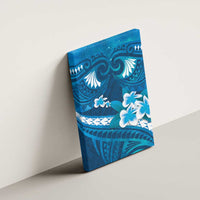 Blue Polynesia Canvas Wall Art Tribal Pattern Tropical Frangipani LT14 - Polynesian Pride