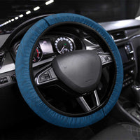 Blue Polynesia Steering Wheel Cover Tribal Pattern Tropical Frangipani LT14 Universal Fit Blue - Polynesian Pride