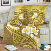 Gold Polynesia Blanket Tribal Pattern Tropical Frangipani LT14 - Polynesian Pride