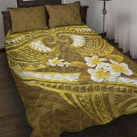 Gold Polynesia Quilt Bed Set Tribal Pattern Tropical Frangipani LT14 Gold - Polynesian Pride