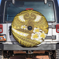 Gold Polynesia Spare Tire Cover Tribal Pattern Tropical Frangipani LT14 Gold - Polynesian Pride