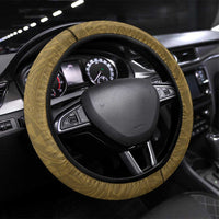 Gold Polynesia Steering Wheel Cover Tribal Pattern Tropical Frangipani LT14 Universal Fit Gold - Polynesian Pride