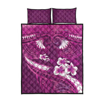 Pink Polynesia Quilt Bed Set Tribal Pattern Tropical Frangipani LT14 - Polynesian Pride