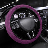 Pink Polynesia Steering Wheel Cover Tribal Pattern Tropical Frangipani LT14 Universal Fit Pink - Polynesian Pride