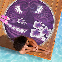 Purple Polynesia Beach Blanket Tribal Pattern Tropical Frangipani LT14 - Polynesian Pride